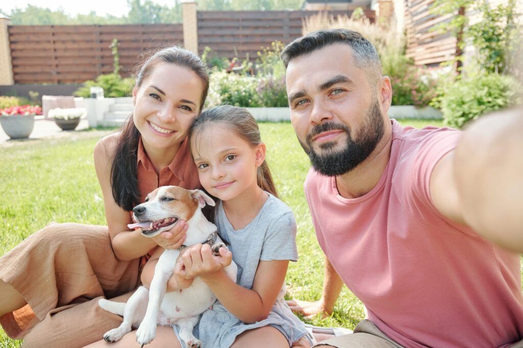 Family Selfie With Dog