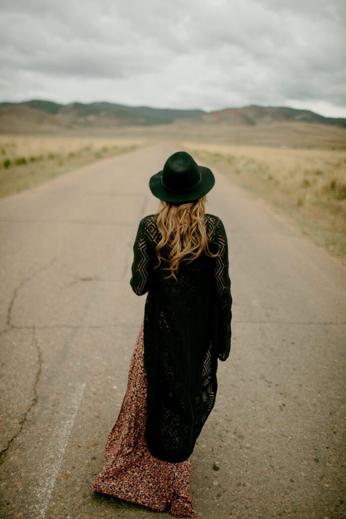 Freedom girl portrait in boho style