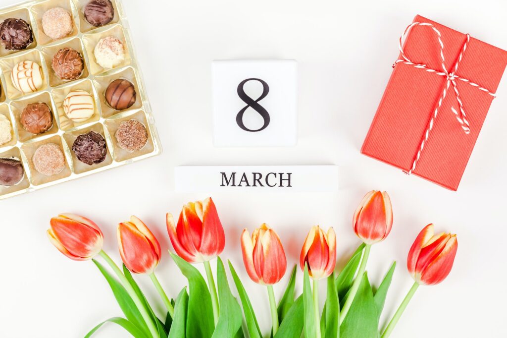 8 March International Women's Day greeting card